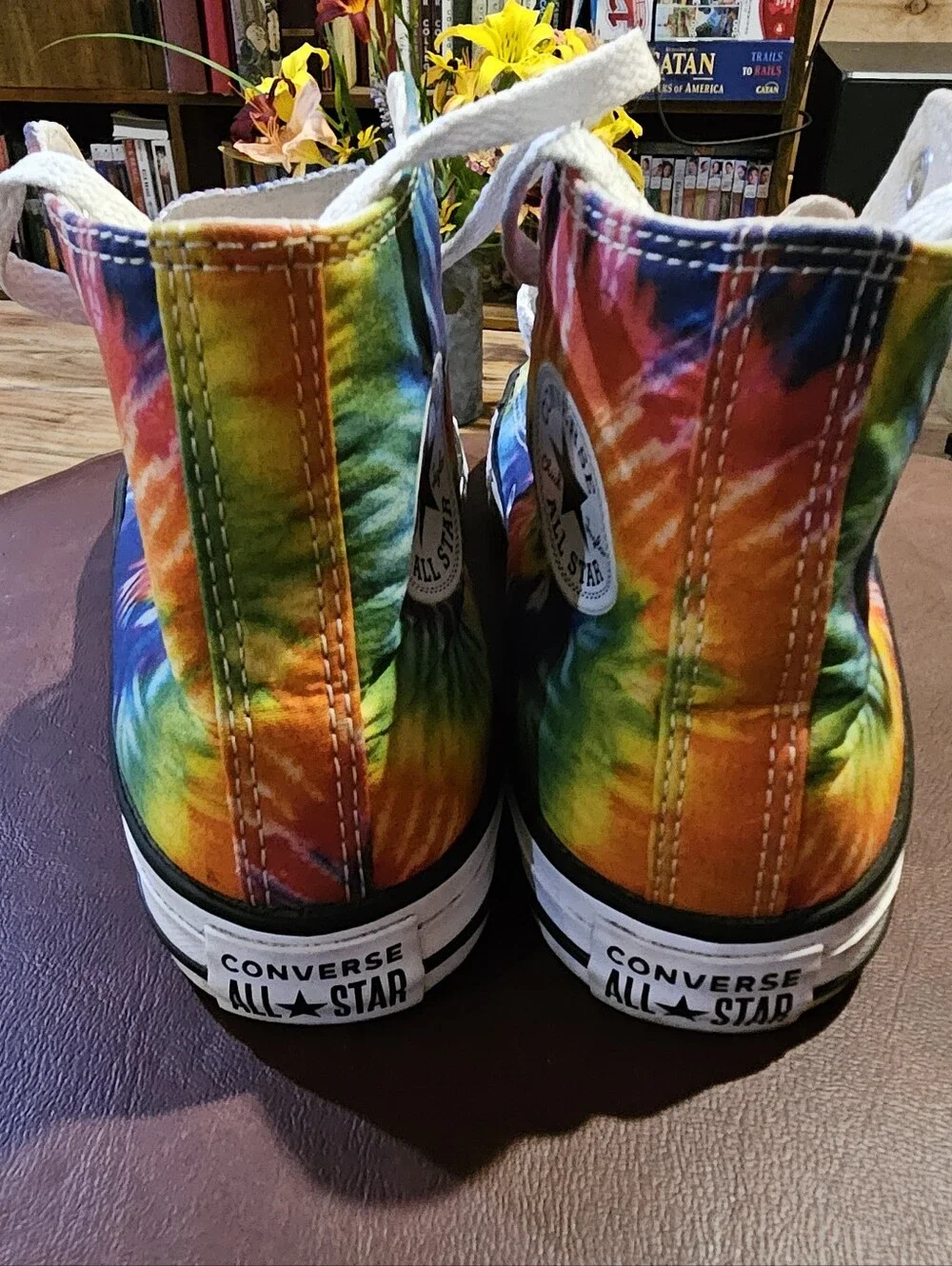 Converse Brand Tie-Dye High Top Canvas Sneakers - Multicolor Size 3
